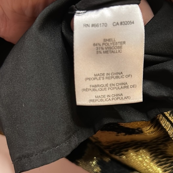 ANTHROPOLOGIE Hutch Brocade Metallic Leopard Animal Print Blouse Women’s xs - Picture 8 of 9
